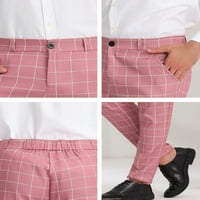 Уникални изгодни Мъжки Каре отпечатани бизнес ежедневни проверени панталони