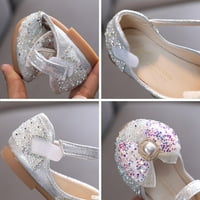 Детски обувки модни плоски долни принцеси обувки с диамант единични обувки обувки за обувки бебешки обувки бебешки обувки