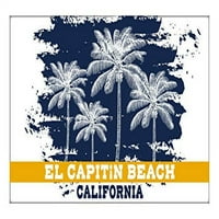 El Capitán Beach California сувенирен хладилник Magnet Magnet Design