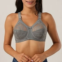 Push Up Bra Push Up V Просвет за сутиен на шията удобни сутиени за дантела за жени сиви 105c