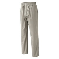 Уендунидни товарни панталони за мъже небрежен хлабав памук плюс размер джобни дантела нагоре Еластична талия панталони панталони панталони за мъже