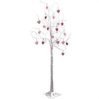 6 'брезово дърво с валентински орнаменти