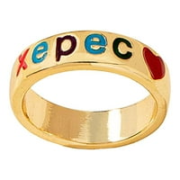 Модна цветна буква за капещ пръстен на маслото любов женски ретро обикновен пръстен подарък за приятели и любовници