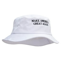 Направи Америка велика отново бродирани голям размер памук смес Кепър Кофа шапка-бял 2хл-3ХЛ