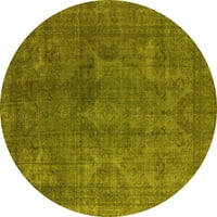 Ahgly Company Indoor Round Персийски жълти бохемски килими, 6 'кръг