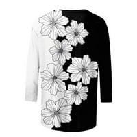 Royallove дамски ризи ризи за ръкави за жени Сладки печат Графични тийнейджъри Блузи Небрежни плюс размер Основни върхове Пуловер