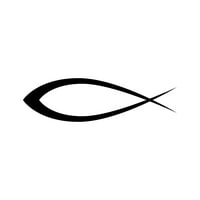Исус риба стикер Декал щанцоване-самозалепващ винил-устойчиви на атмосферни влияния-произведени в САЩ - много цвят и Размери-християнство християнски символ спасител