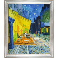 Винсент Ван Гог: кафе тераса през нощта, ръчно рисувано маслено възпроизвеждане
