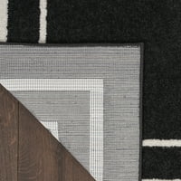 Nourison Essentials Indoor Outdoor Black Ivory 2'2 7 'килим за площ