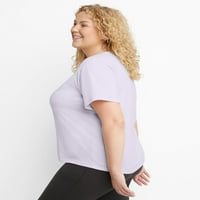 Hanes Originals Женска тениска за памук, плюс размер Urban Lilac 3x