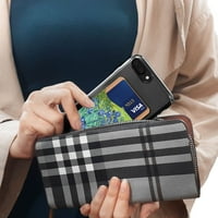 Самозалепващ се кожен държач за кожена карта стик на джобна кредитна карта калъф за торбичка за Apple Samsung Motorola LG Smart Phones - Irises Vincent van Gogh