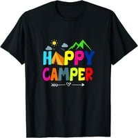 Жени върхове стрелка кемпер щастлив летен лагер къмпинг подарък мъже жени деца тениска подарък екипаж на врата парти ризи тени