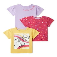 Детски тениски с къс ръкав, 3 части, размери 4-10