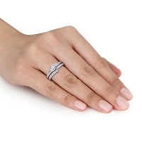 Дамски карат Т. в. диамантени сватбени и годежни пръстени миабела в сребърно сребро