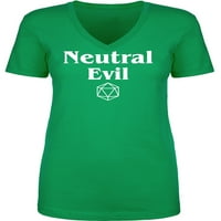 Тениска на неутрално злото жени с V-образно деколте