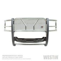 Westin 57- HD Winch Mount Grille Guard - Полирана неръждаема стомана се подбира: - Chevrolet Silverado, Chevrolet Silverado C LT