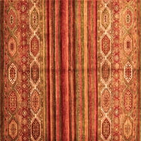 Ahgly Company Indoor Square Oriental Orange Traditional Reave Rugs, 5 'квадрат