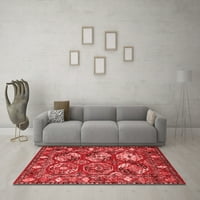 Ahgly Company Indoor Square Oriental Red Industrial Area Rugs, 5 'квадрат