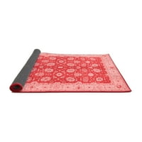 Ahgly Company Indoor Rectangle Oriental Red Traditional Area Rugs, 7 '9'