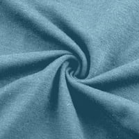 Gotyou тениски за женски моден моден V-образен пуловер Пуловер Небрежно тениска тениска Синя 3XL