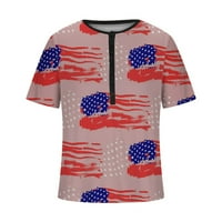 Qolati Men's American Flag Rishs Независимост Класически голф блуза 4 юли Кратки ръкав Небрежни патриотични върхове