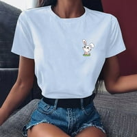 Женски секси модна тениска небрежна летни отпечатани върхове с къси ръкави