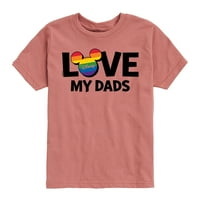 Disney - Love My Dads - Графична тениска с къси ръкави за младежки фланелки