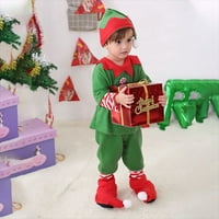 Дезедед съвпадение Коледа пижами за семейство бебе момче дрехи клирънс Детски сцена обличане Къса пола мулти Коледа косплей родител дете костюм комплект момчета Коледа подарък зелено 140