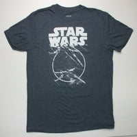 Star Wars X-Wings in Space Heathered Navy тениска