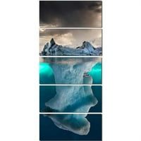 Дизайнарт 'голям айсберг в морето' Морска фотография платно Арт Принт