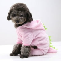 Eastshop Coral Fleece Dinosaur Transformation Hoodie Pet Cat топли четири крака кучешки дрехи