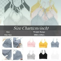 Riforla Lace Bralettes for Women Bralette Lace Bandeau Сутиен с подвижни подложки сутиен жълт един размер