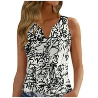 Amousa Summer Tank Tops за жени v Neck Loose Fit Небрежно модна тениска без ръкави тениска без ръкави отгоре