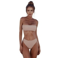 Hesxuno бански костюм жени бикини жени Bandeau Gandage Bikini Set Push-Up Бразилски бански костюми Бански костюм