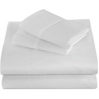 Най-добър брой нощ сън нишка супима памук лист комплект, кралица-Бяло
