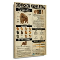 Chow Chow Dog Wall Art Arty Knowledge Poster Plats Giclee on Canvas Pics Kitchen Pictures for Hall