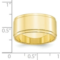 Първичен злато карат жълто злато плосък със стъпка ръб Размер на групата 10.5