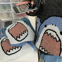 Unise Cartoon Shark Sweater Crew Neck Luge Luse Longleange Knit Jumper върхове