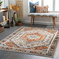 Tevazu Light Grey 6'7 9 'Традиционно килимче за правоъгълник