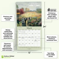 Андрюс Макмил Томас Кинкейд градини на благодатта с Писанието 12 12 стенен календар