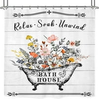Реколта правила за баня 72wx72h Rutic Farmhouse Floral Countric