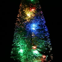 Мини коледно дърво, малък бор коледно дърво, плот за четка за бутилка с плот батерия, оперирана за Коледа подарък празнично парти домашно дърво декор, топло бяло