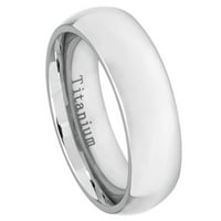 Персонализиран персонализиран гравиране на сватбена лента пръстен за него и нейната титаниева лента бял титан класически купонен пръстен