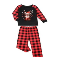Съответстващи семейни пижами комплекти коледни PJ's сън
