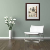 Търговска марка изобразително изкуство 'Сфинкс' платно изкуство от Ник Банток, бял мат, дървена рамка