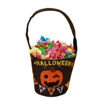 Хелоуин Подарък чанта Spooky Halloween Candy Bag с прилеп тиква печат с голям капацитет за лакомство притежател за съхранение на подаръци за косплей