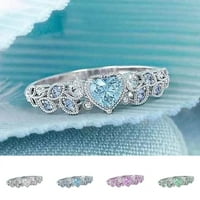 Най -великата бреза жени пръстен лист форма бижута бижута елегантен изискан пръстен за сватбена сплав розово розово