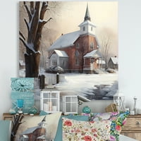 Дизайнарт църква в страната през зимата