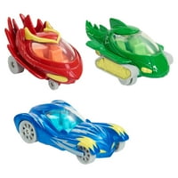 Маски лят Автомобили 3-Пакет, котка-кола, Сова планер и Геко-Мобайл, детски играчки за възрасти, подаръци и подаръци