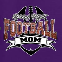 Wild Bobby, Friday Night Football Mom, Sports, Women Graphic Tee, Purple, XX-голям